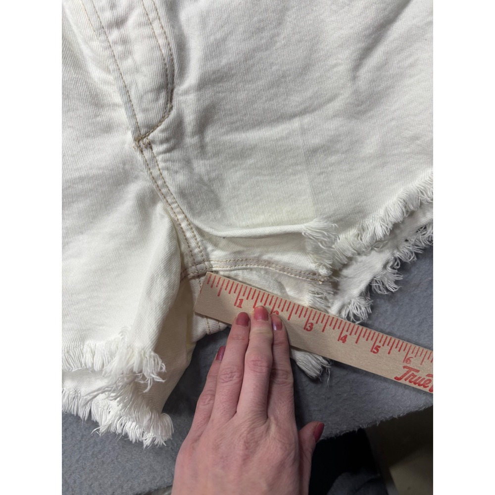Joe's Jeans The Alex Shorts Women 28 White High Rise‎ Frayed Hem Button Fly - Picture 15 of 16